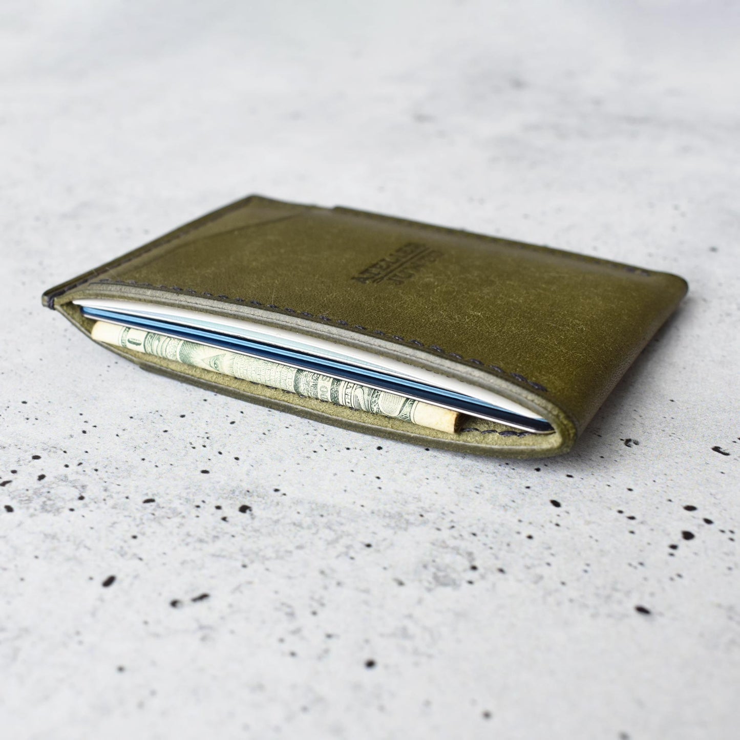 Minimalist Card Holder - Olive Pueblo